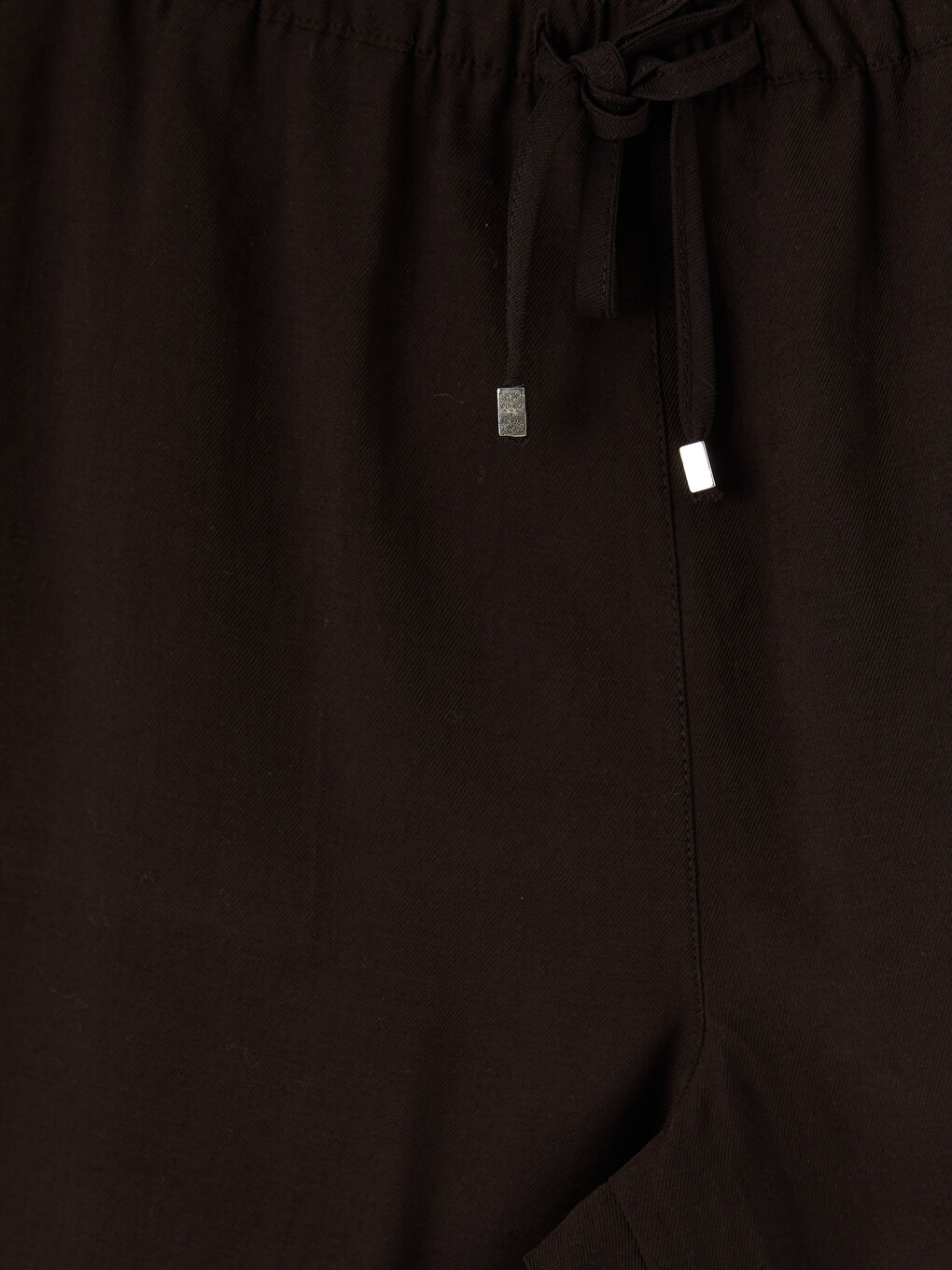 Kahverengi Beli Lastikli Kadın Pantolon-2