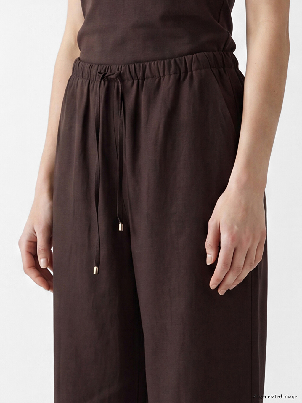Elastic Waist Women's Trousers-2