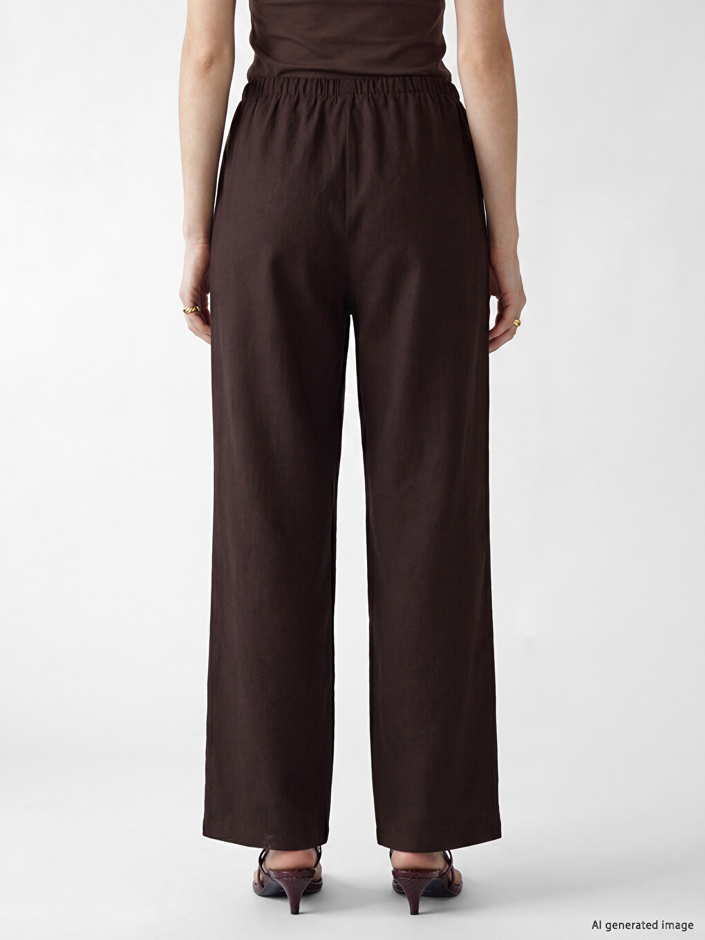 Elastic Waist Women's Trousers-3