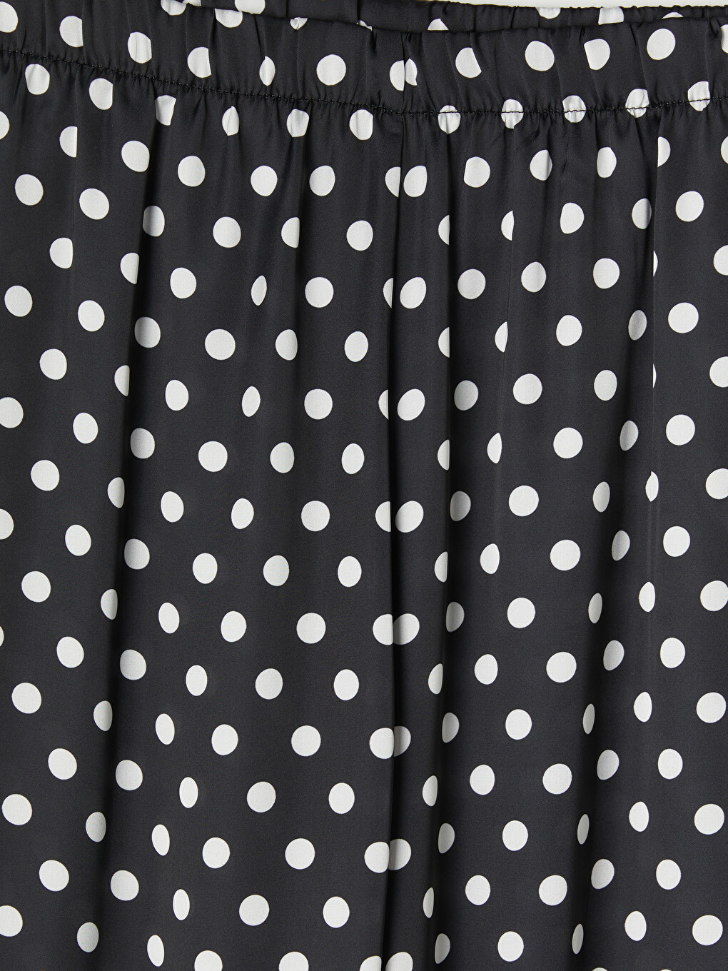 Siyah Gömlek Yaka Puantiyeli Kadın Pijama Takımı-5