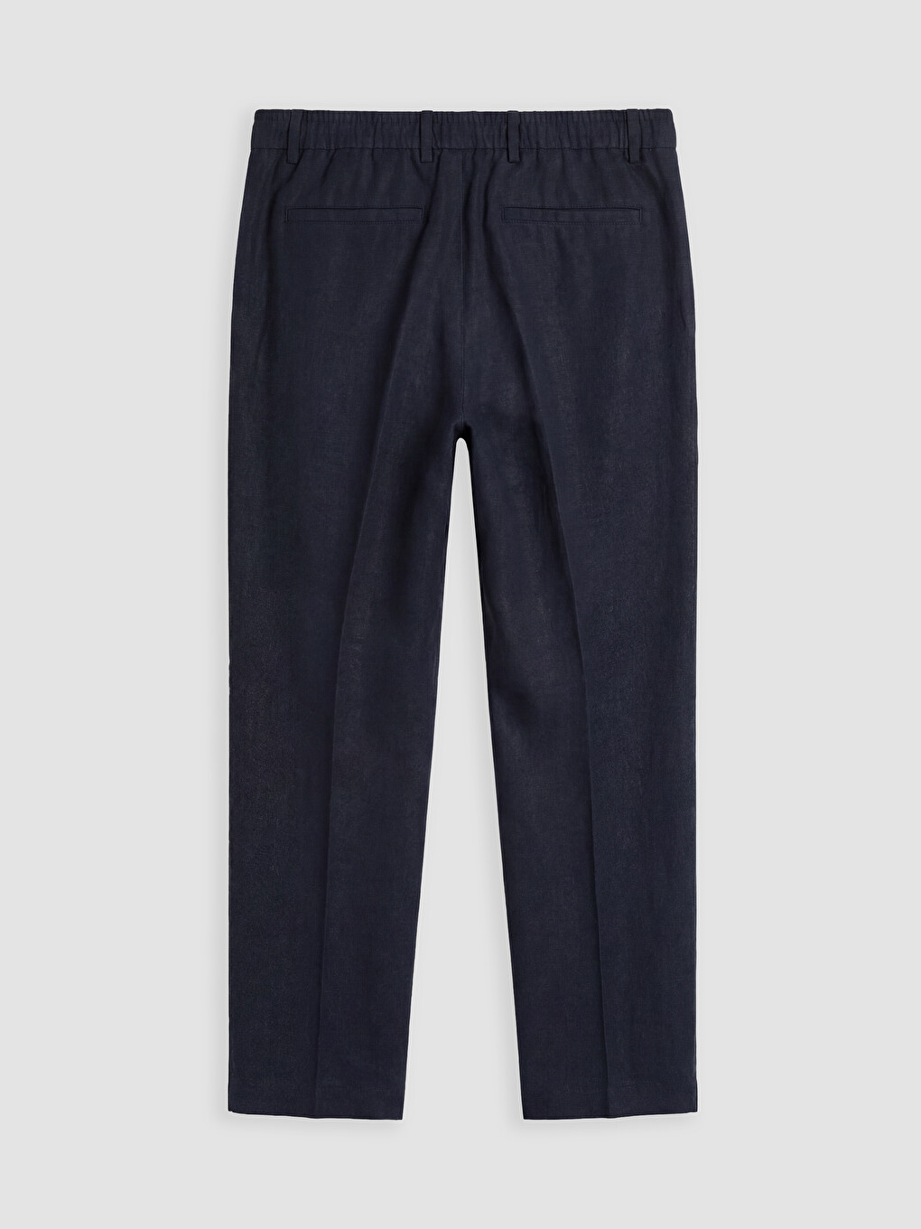 Lacivert Regular Fit Keten Karışımlı Erkek Pantolon-1