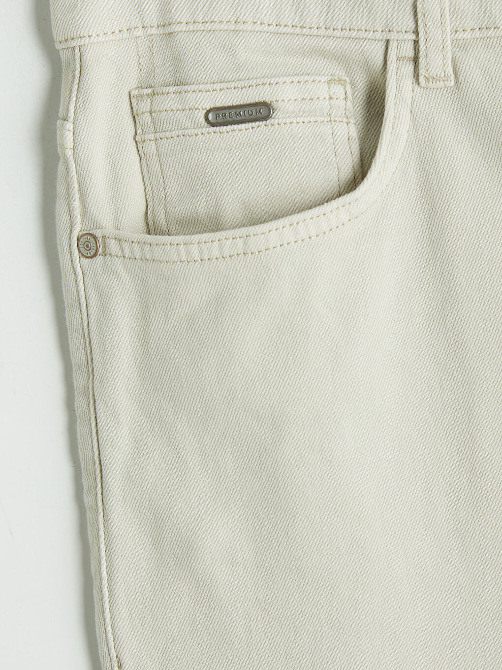 Bej 750 Slim Fit Erkek Jean Pantolon-1