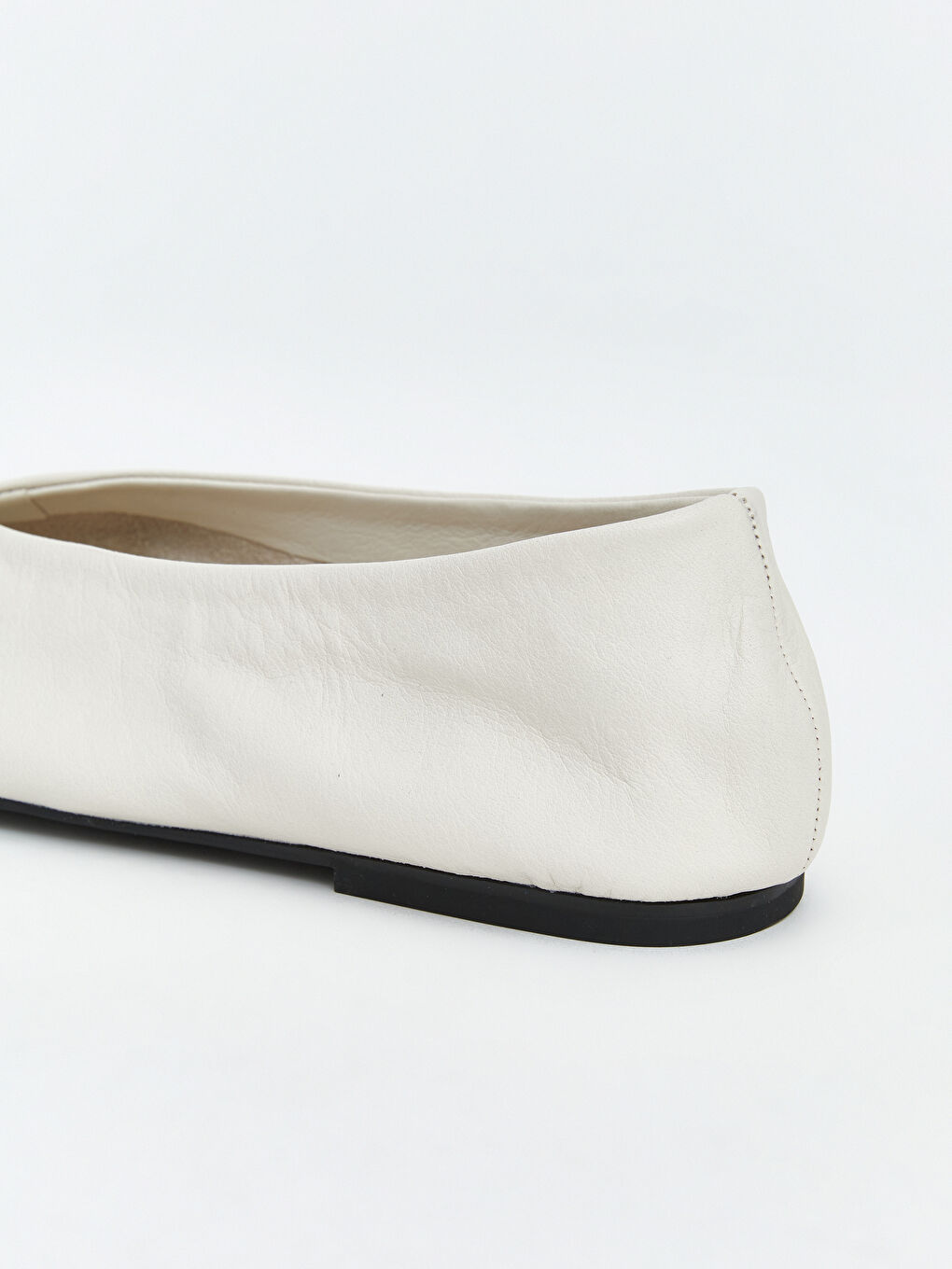 Ekru Hakiki Deri Kadın Babet-4