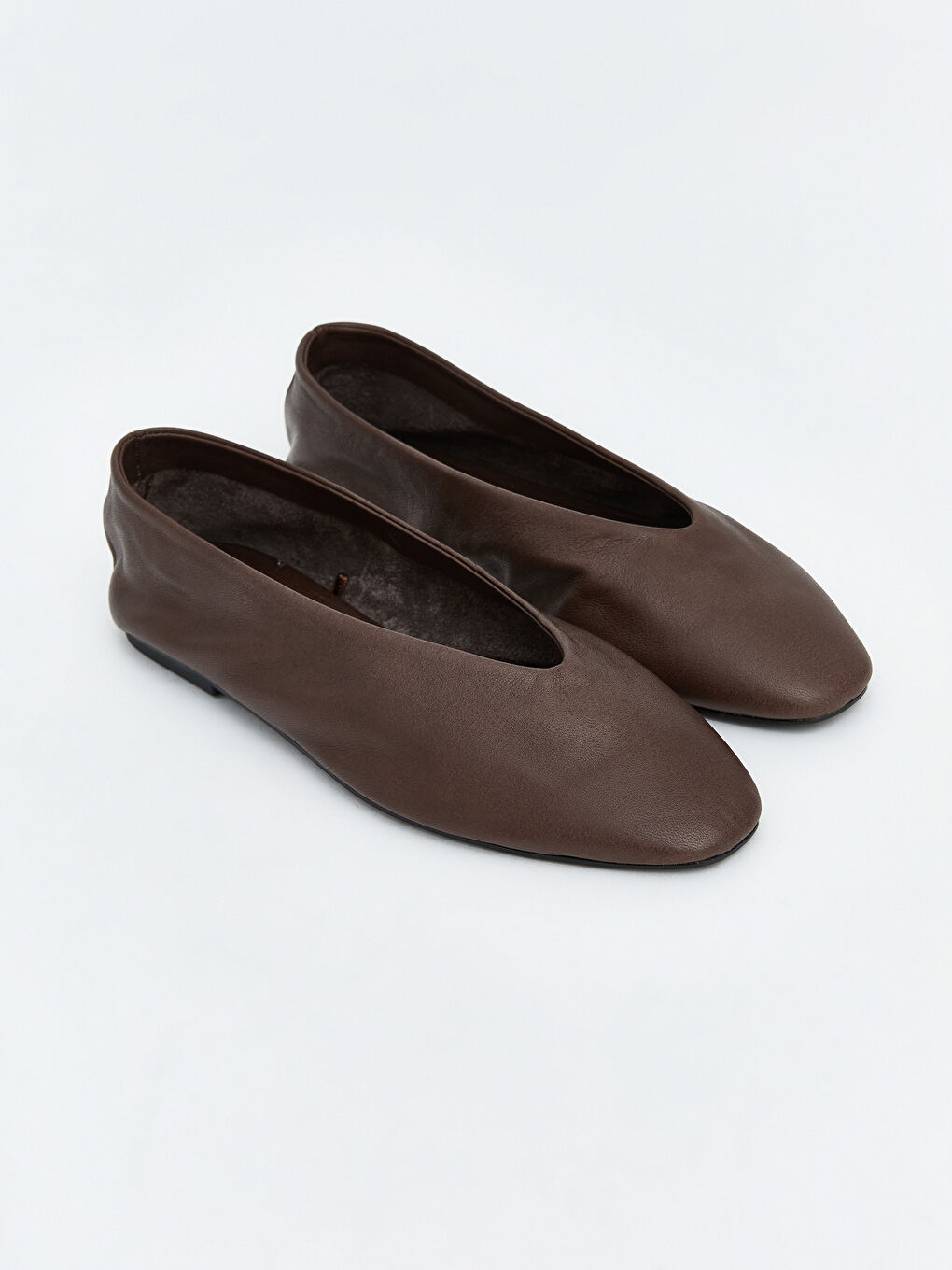 Kahverengi Hakiki Deri Kadın Babet