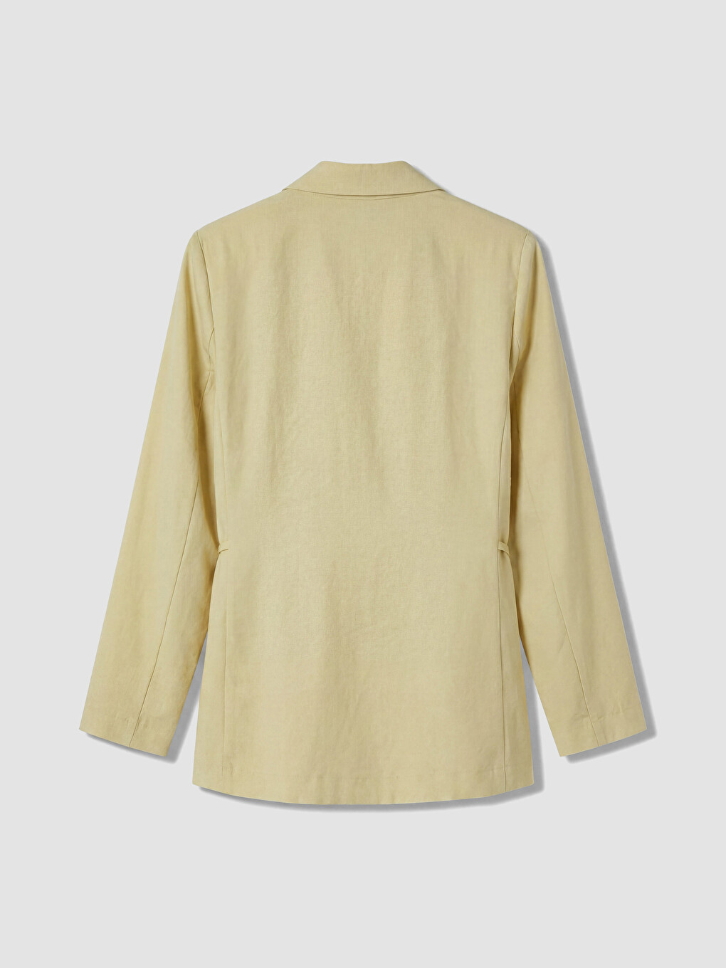 Sarı Kuşaklı Kadın Blazer Ceket-2