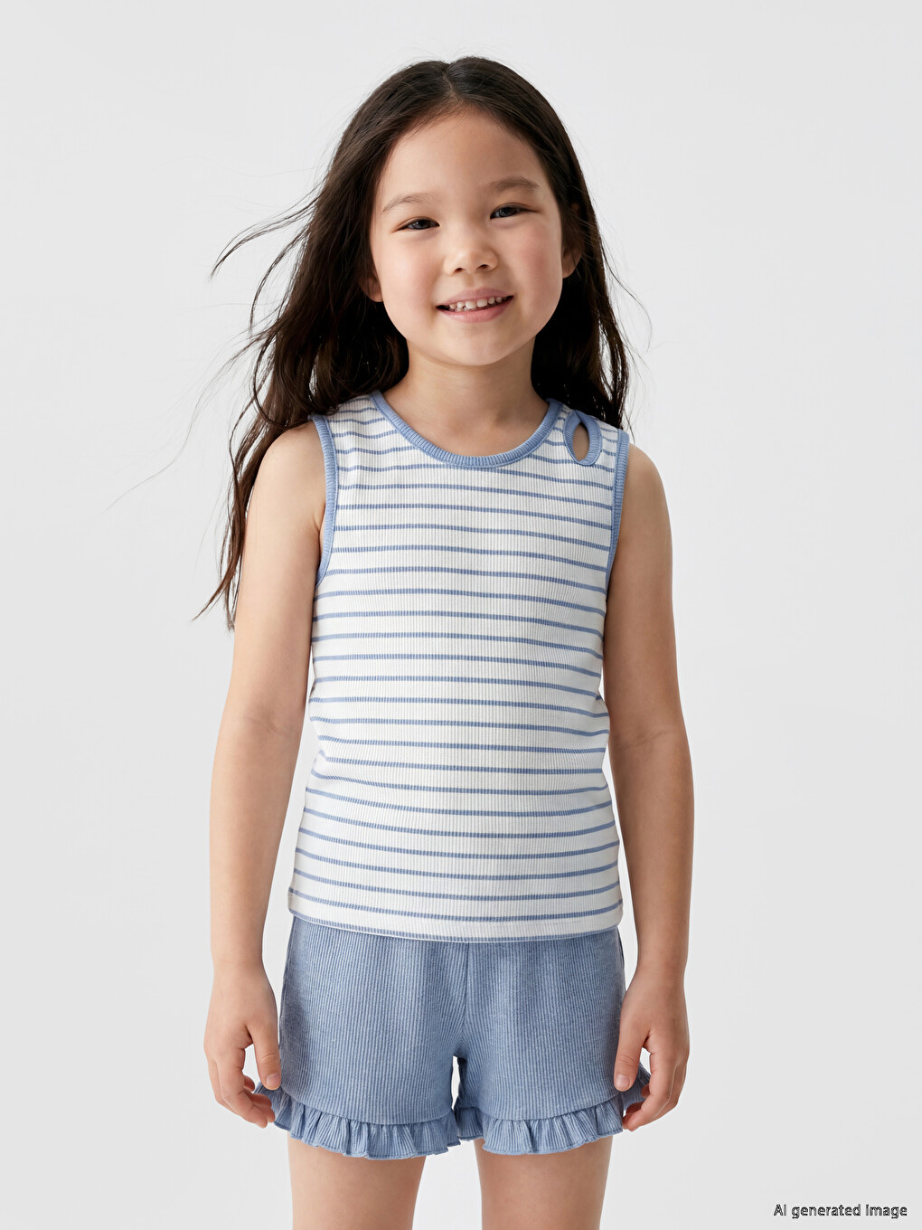 Embroidered Girls' Ribbed Tank Top 2 Pack-2