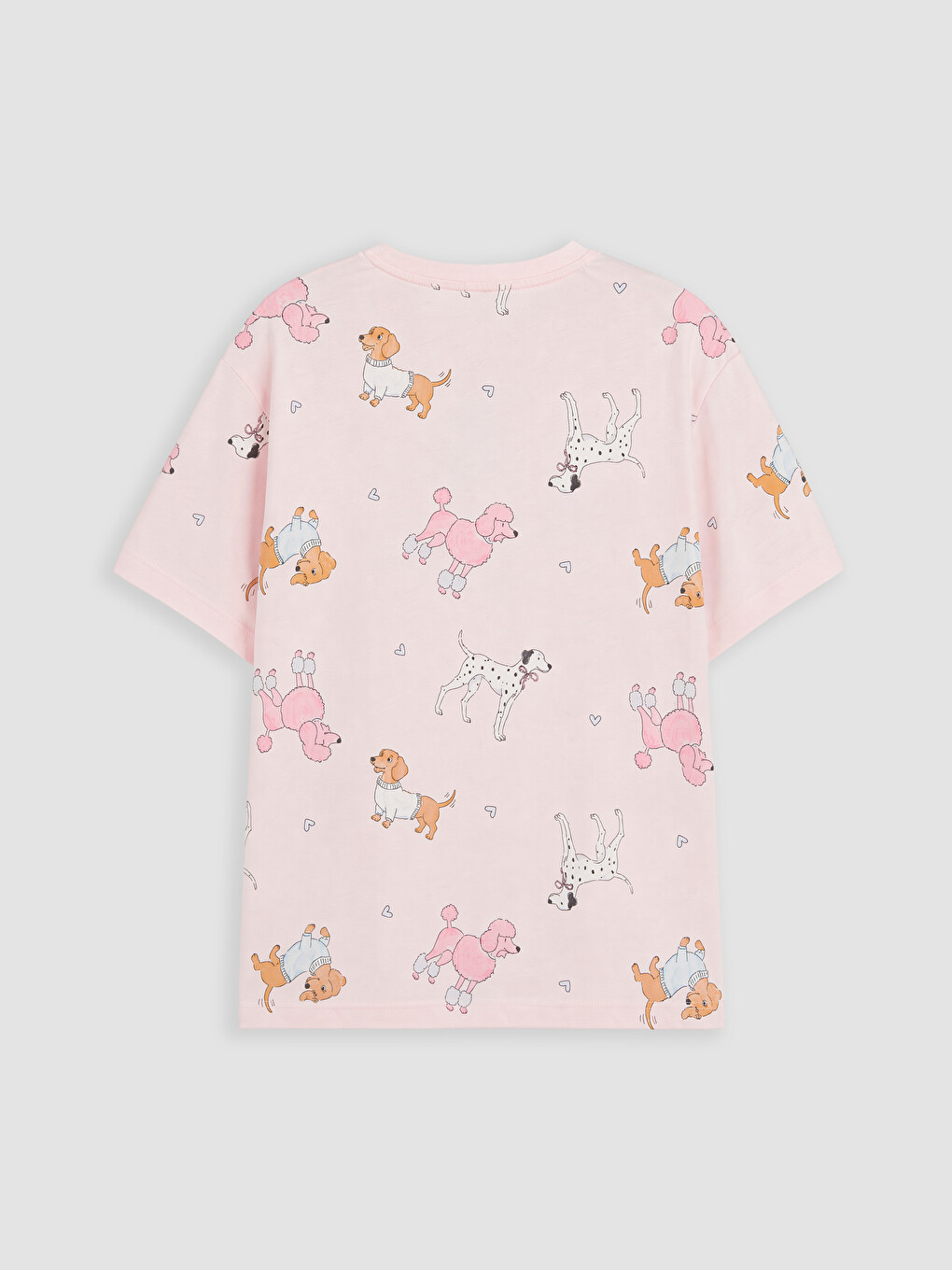 Pembe Desenli Kız Çocuk Şortlu Pijama Takımı-3