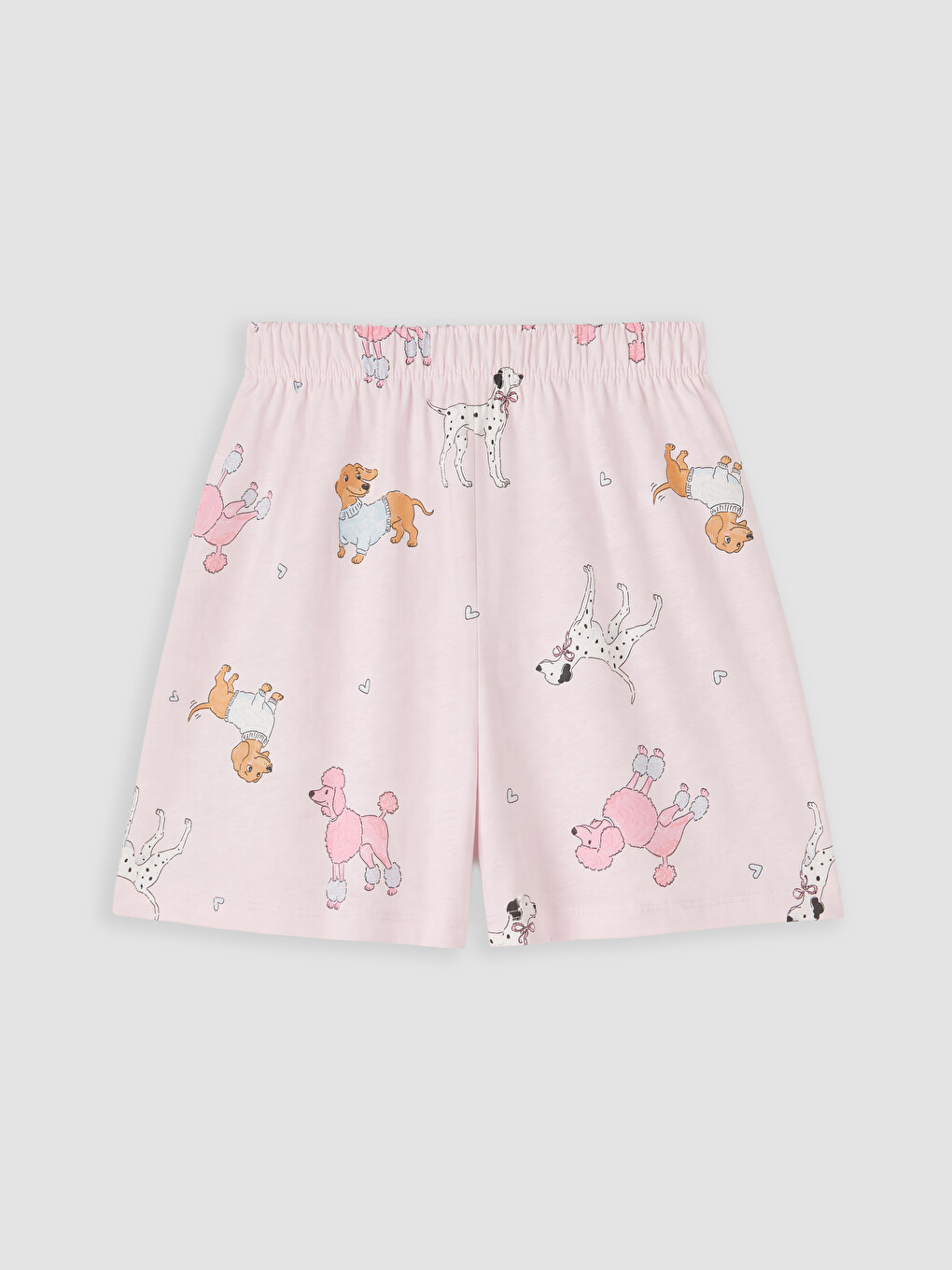 Pembe Desenli Kız Çocuk Şortlu Pijama Takımı-6