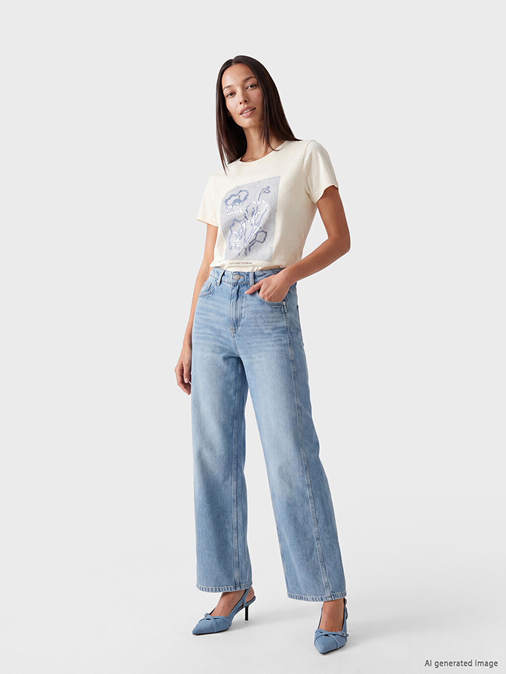 Printed 100% Cotton Women's T-Shirt-1