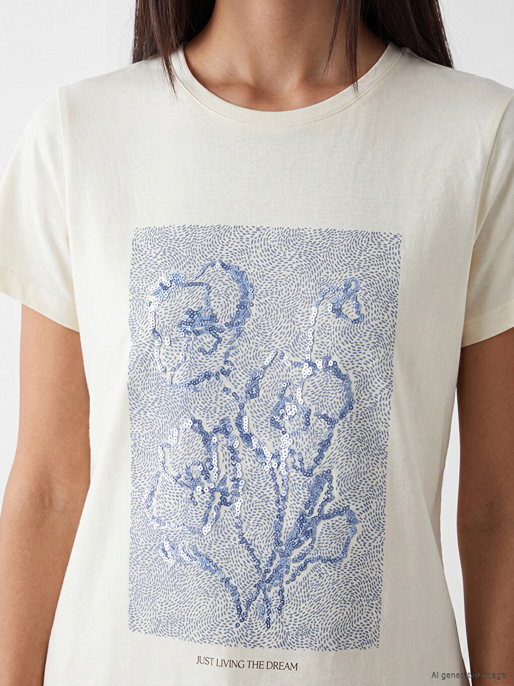 Printed 100% Cotton Women's T-Shirt-2