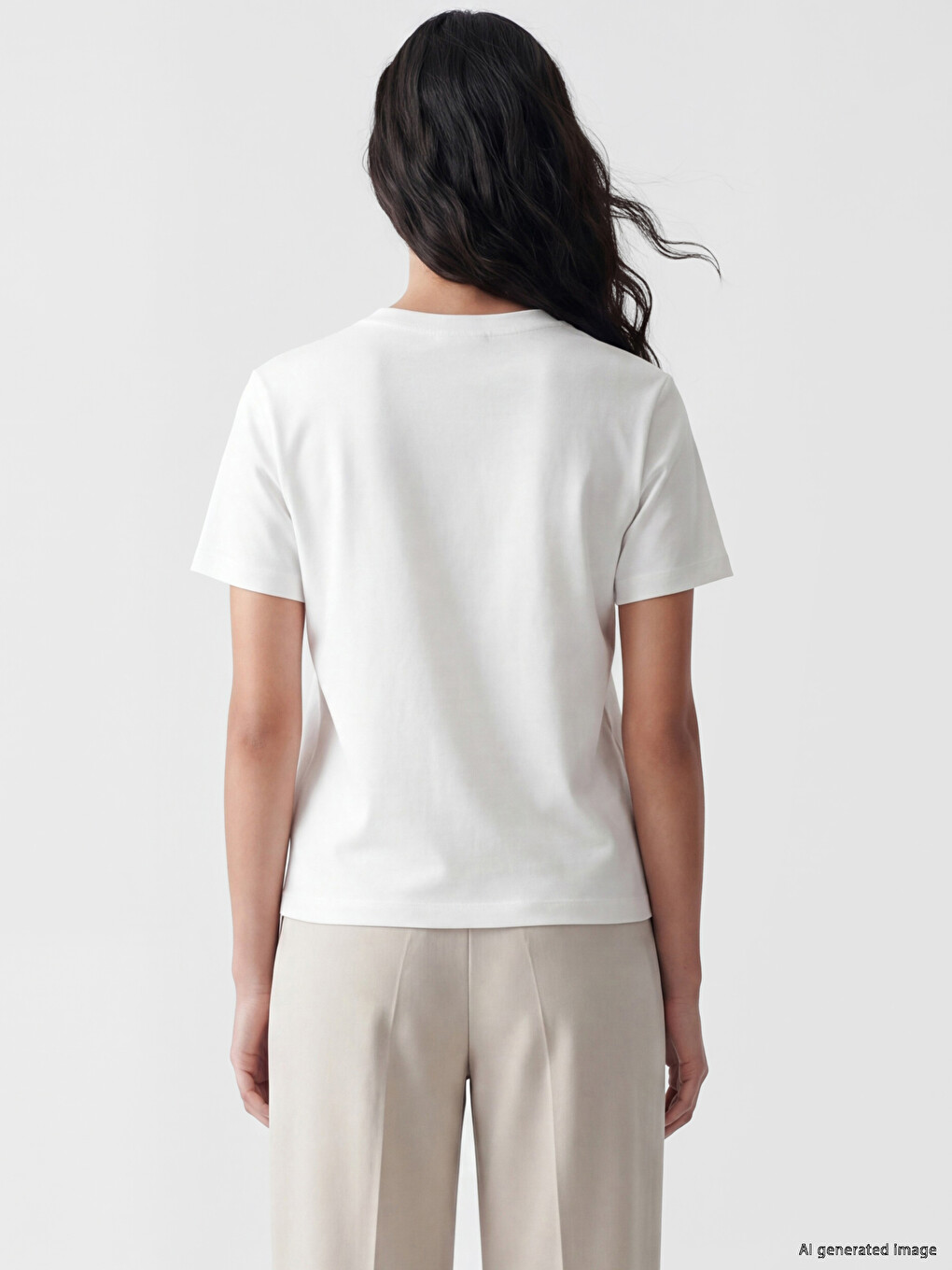 Crew Neck Printed Women's T-Shirt-3