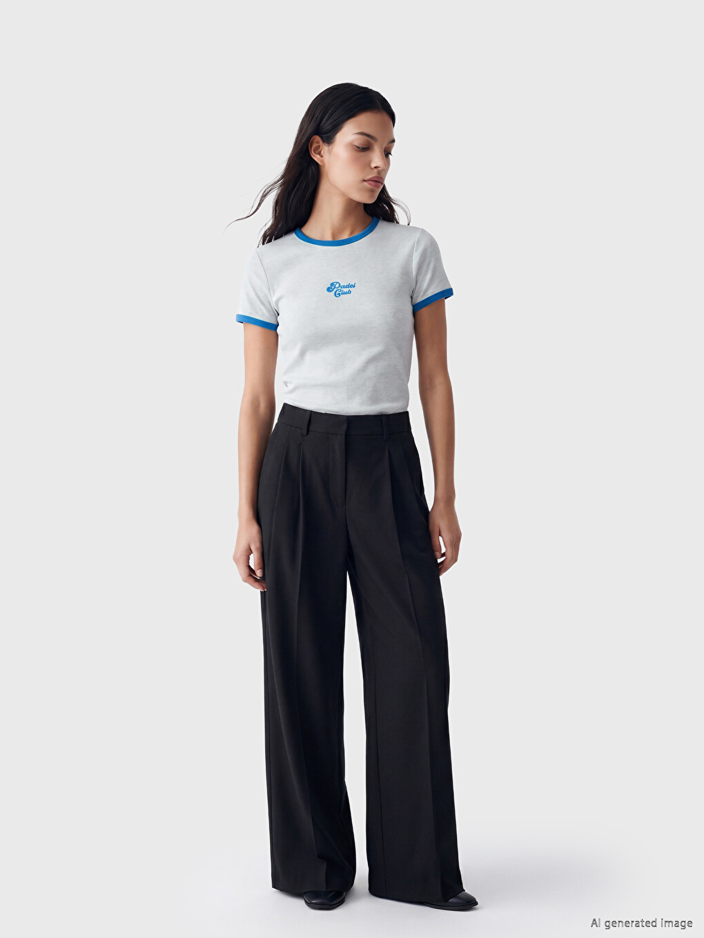 Crew Neck Embroidered Women's T-Shirt-1