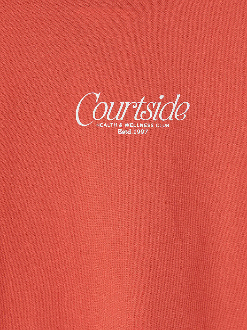 Kırmızı Baskılı %100 Pamuklu Kadın Tişört-6