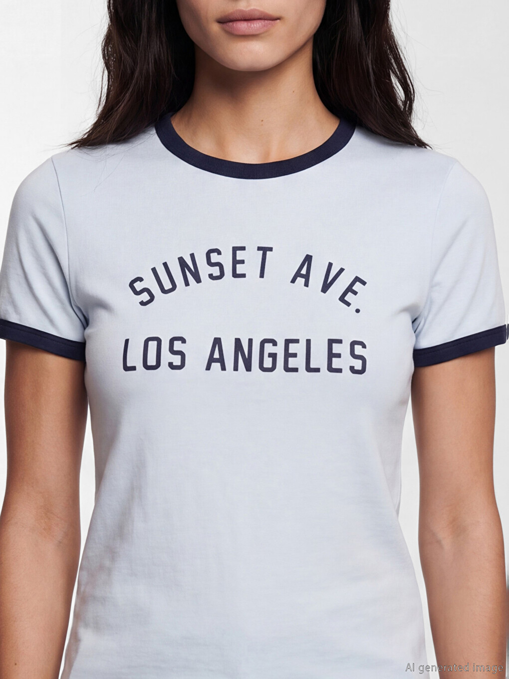 Crew Neck Los Angeles Printed Women's T-Shirt-2