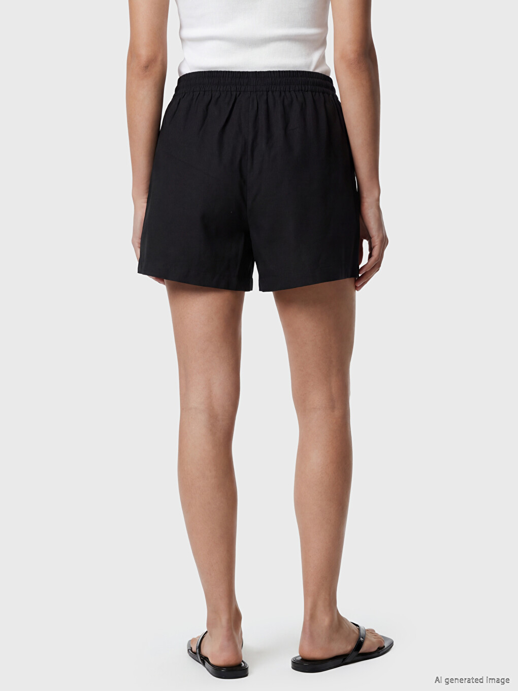 Elastic Waist Women's Shorts-3