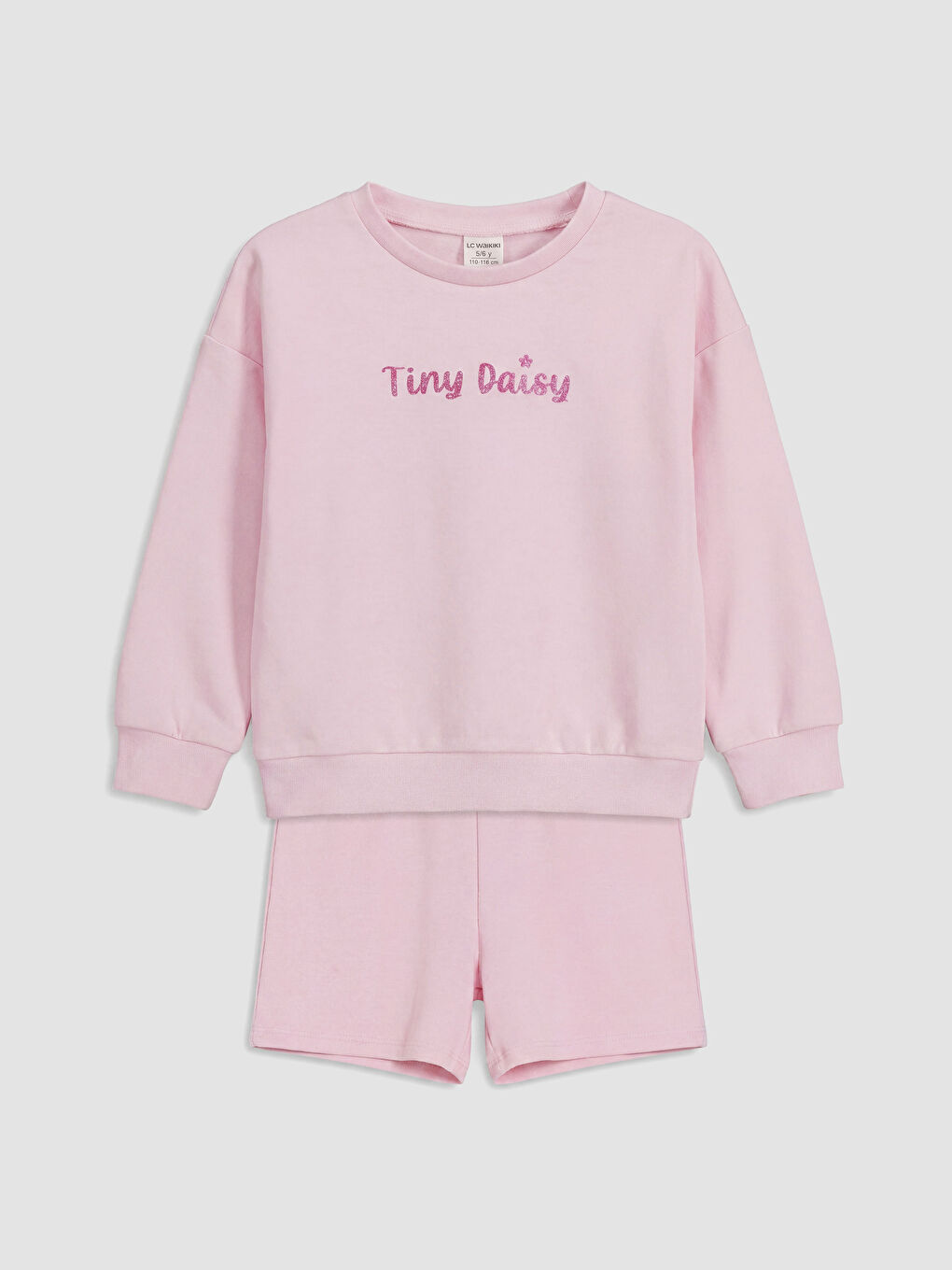 Pembe Baskılı Kız Çocuk Takım