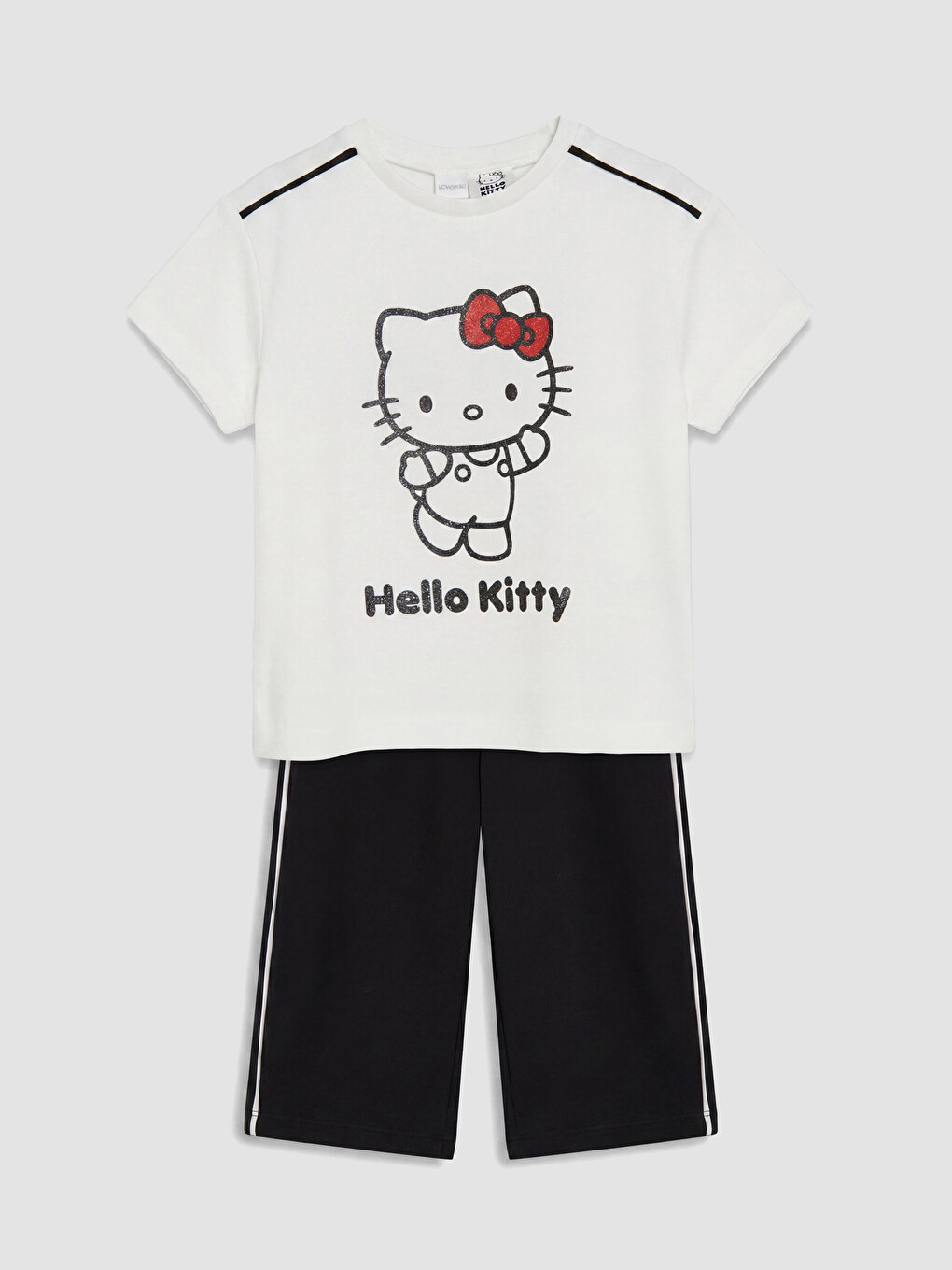 Ekru Hello Kitty Baskılı Kız Çocuk Takım