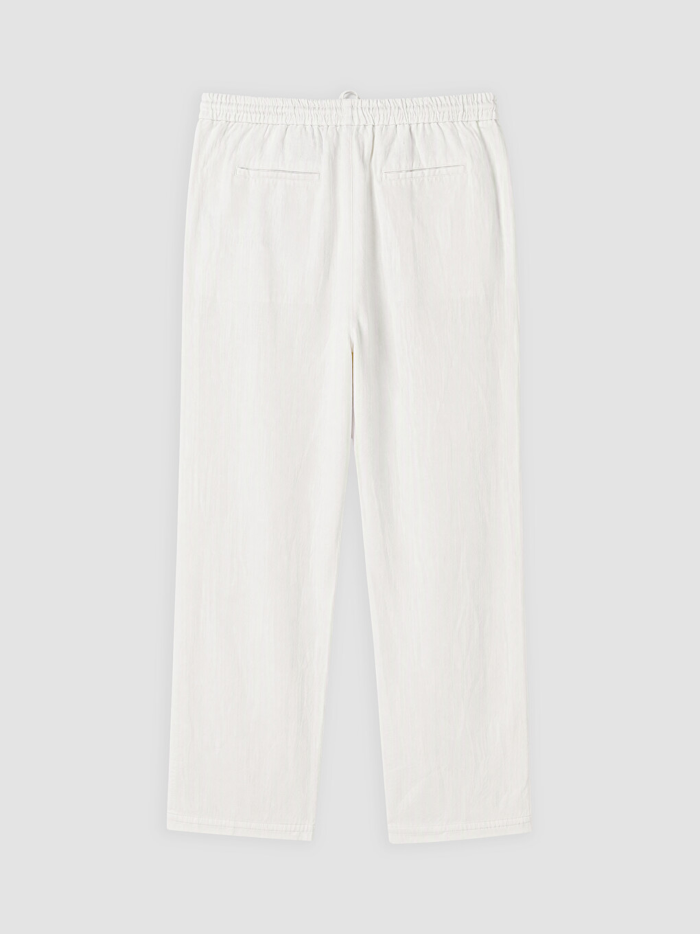 Ekru Regular Fit %100 Keten Erkek Pantolon-5
