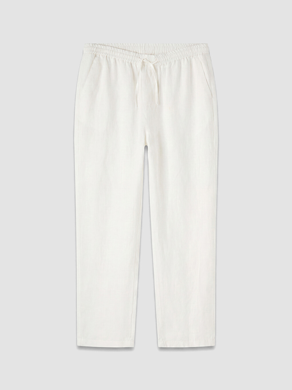 Kahverengi Regular Fit %100 Keten Erkek Pantolon