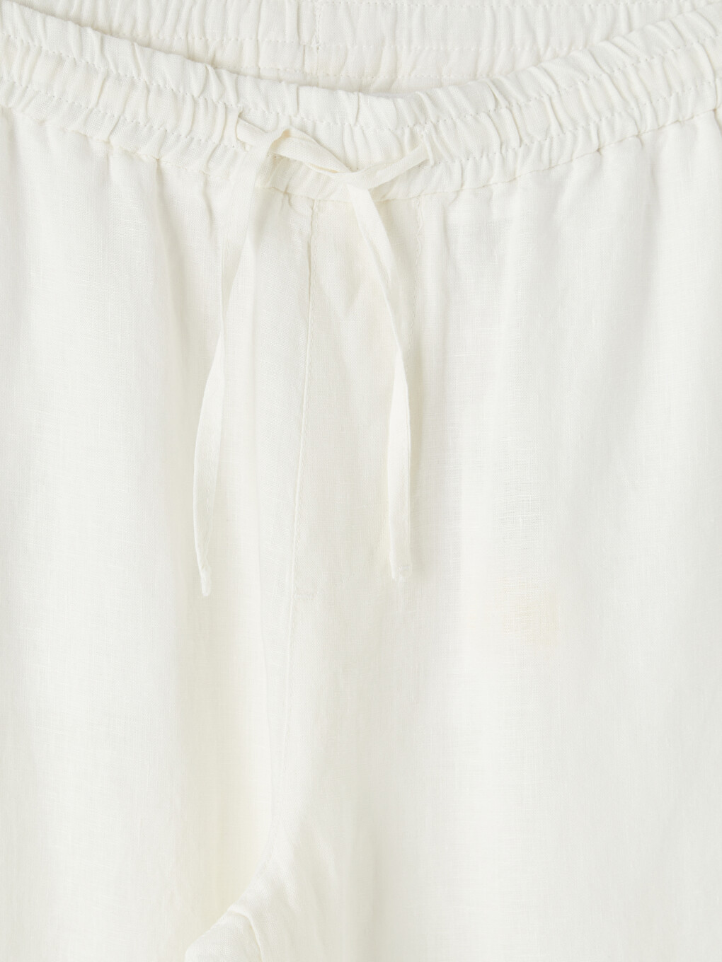 Kahverengi Regular Fit %100 Keten Erkek Pantolon-1