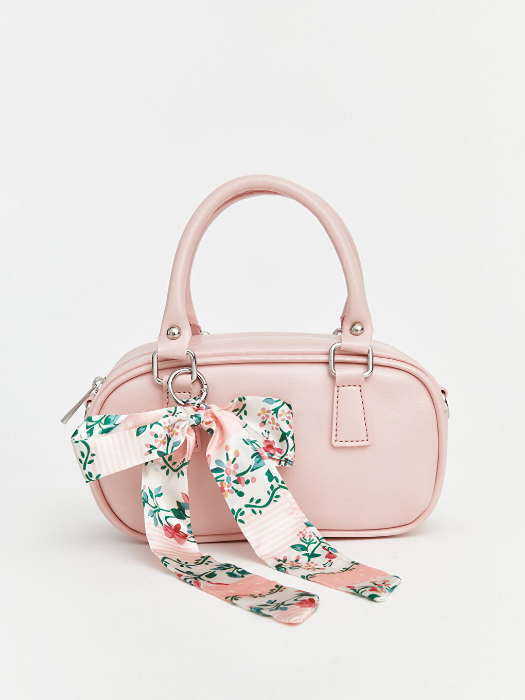 Sac D'épaule Pour Femme En Similicuir Avec Foulard Décoratif-1