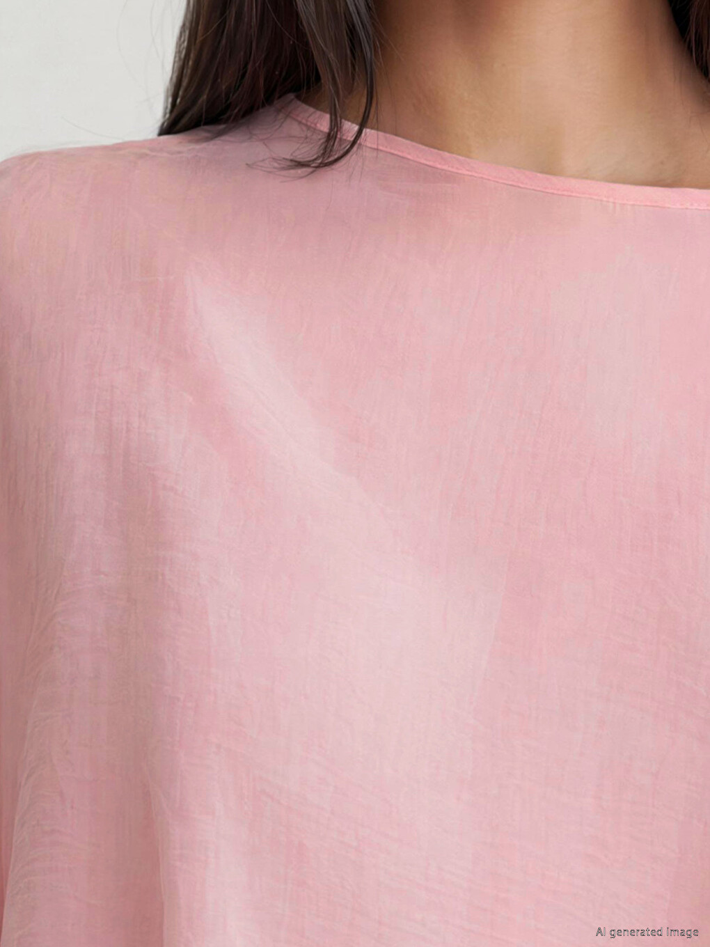 Pembe Kayık Yaka Fırfırlı Asimetrik Kesim Bluz-2