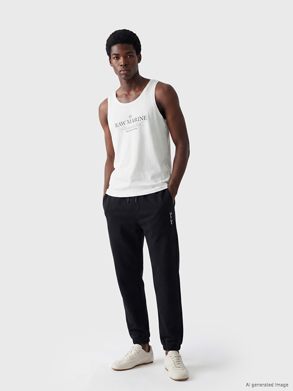 Crew Neck Printed Men's Sleeveless T-Shirt-1