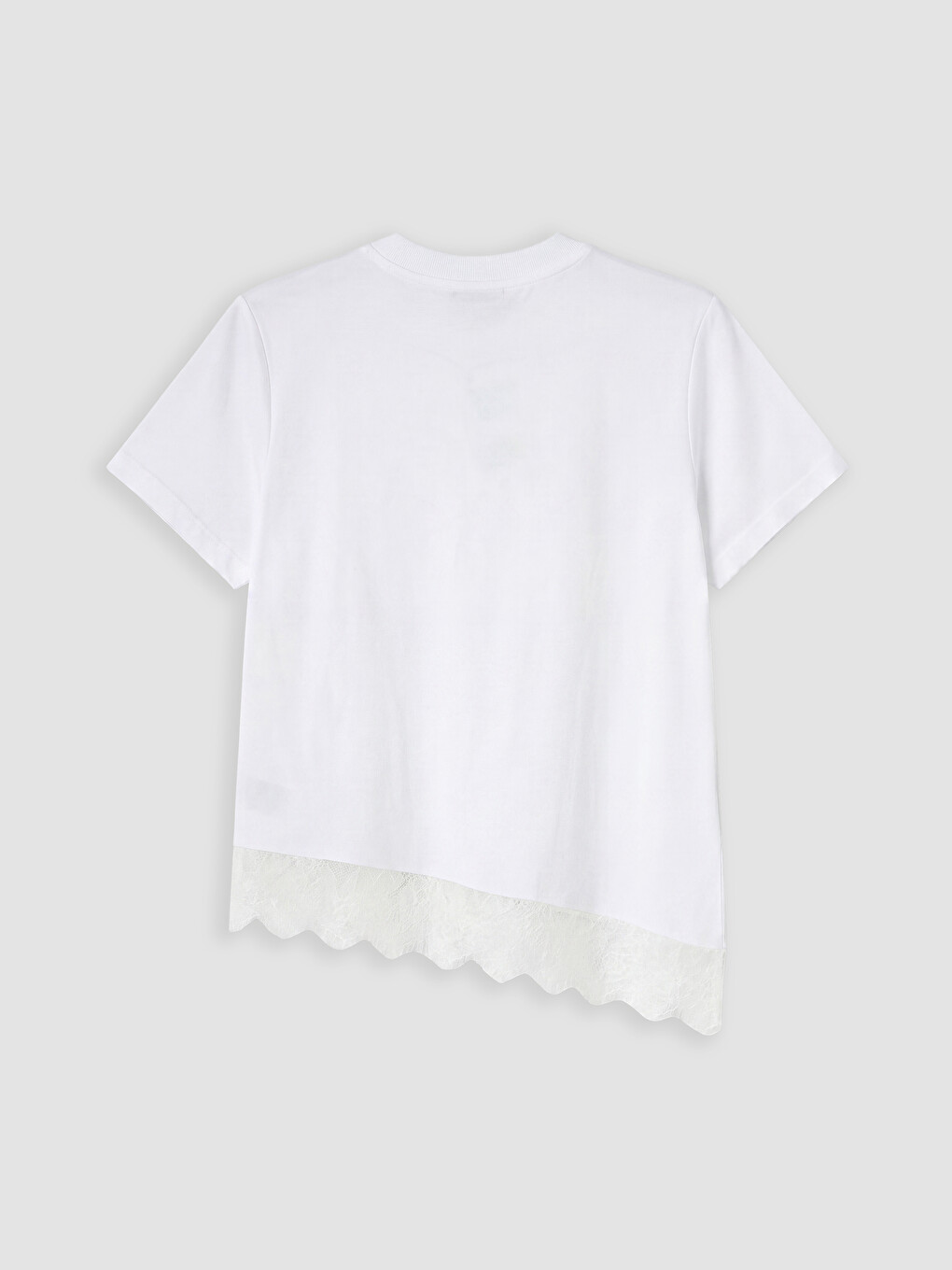 Crew Neck Lace Detailed Blouse-5
