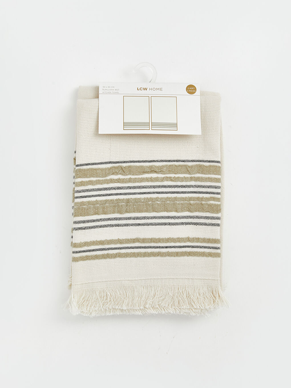Karışık Çizgili Kurulama Bezi 2'li 50x80 cm