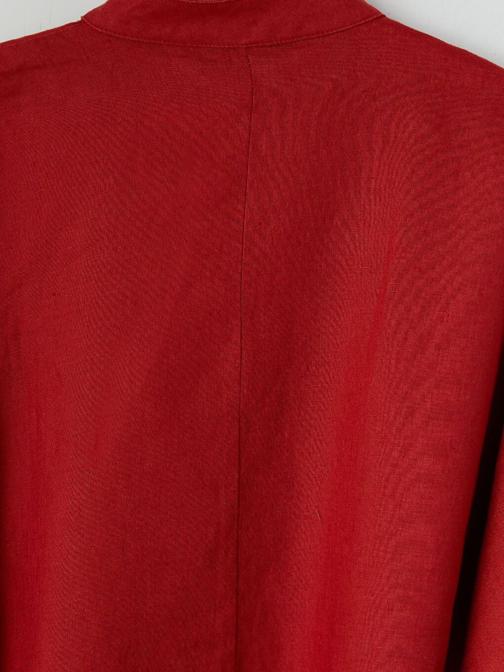 Kırmızı Hakim Yaka Oversize Kadın Gömlek Tunik-7