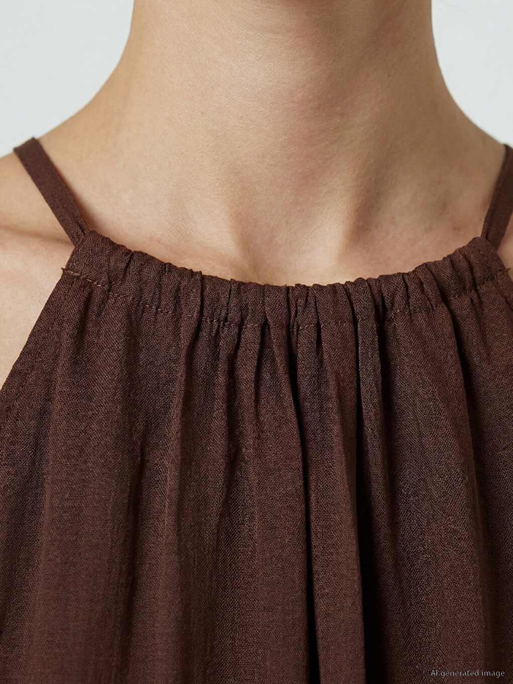 Halter Neck Ruched Blouse-2