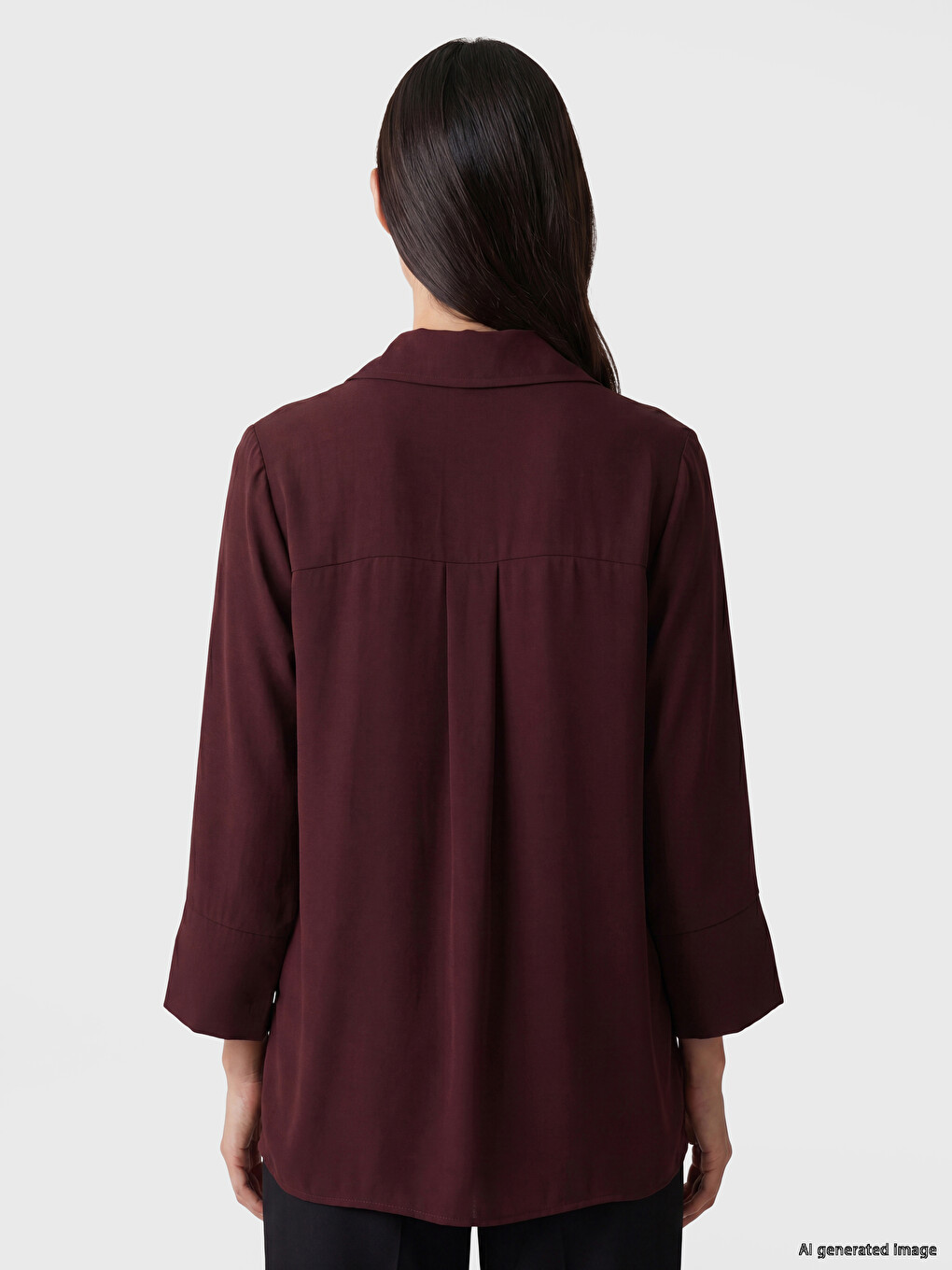 Collared Neck Buttoned Women's Tunic-3