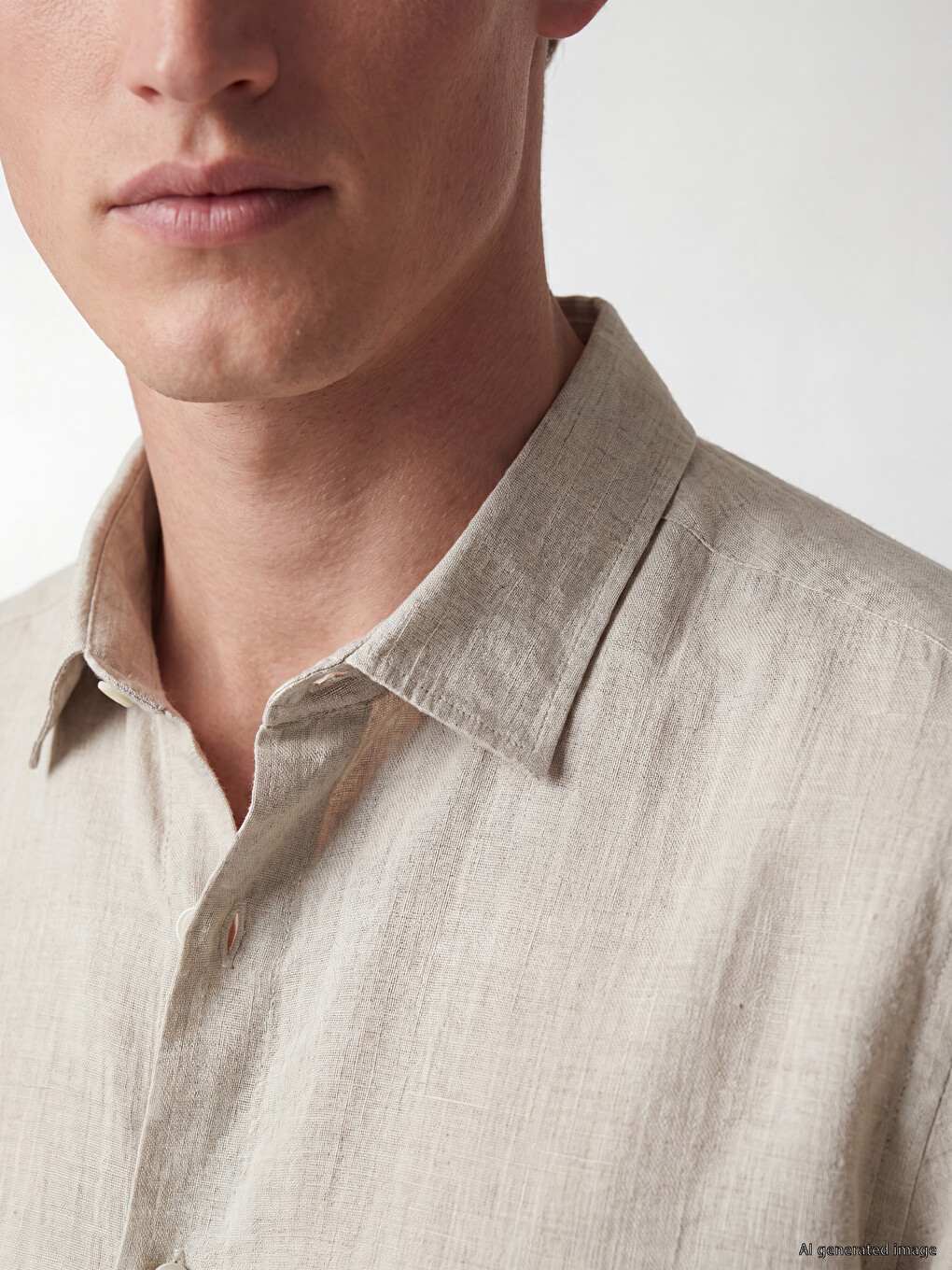 Regular Fit %100 Linen Men's Shirt-2