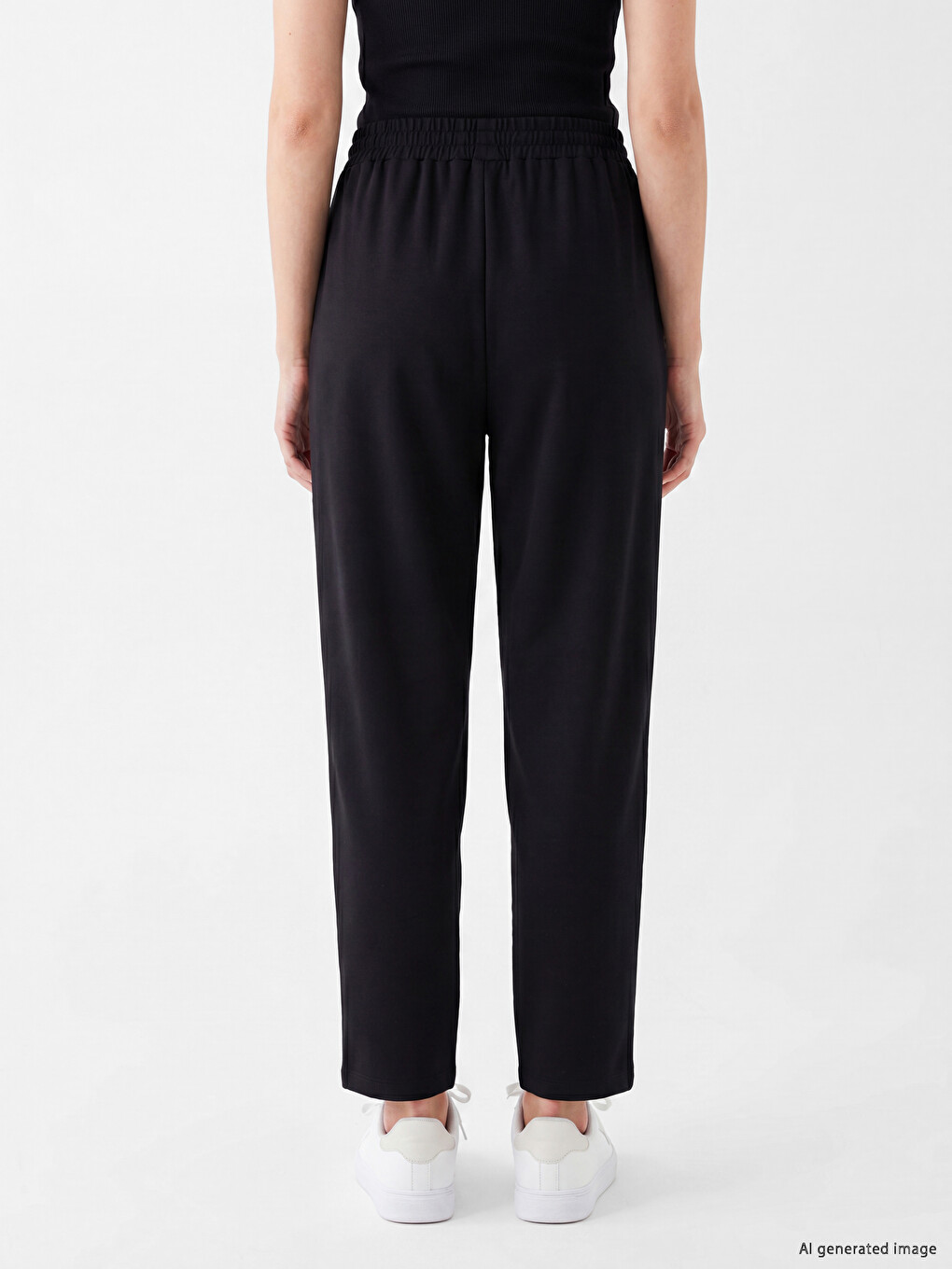 Elastic Waist Striped Women's Sweatpants-3