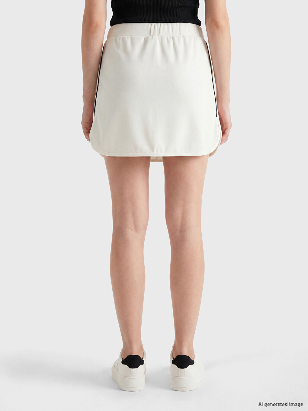 Elastic Waist Skort-3