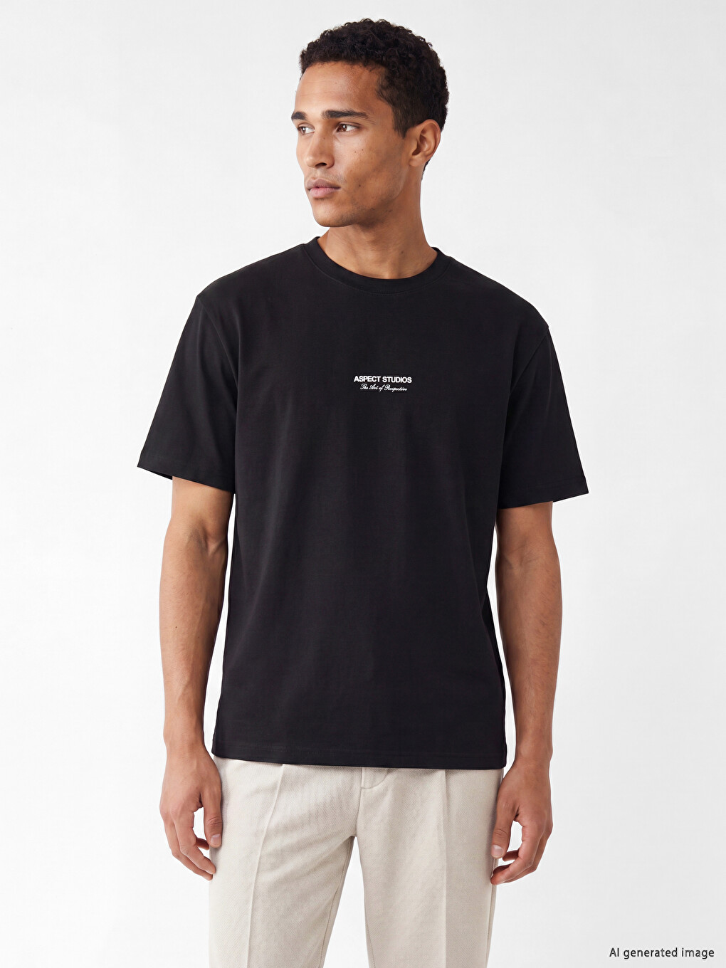 Relaxed Fit Crew Neck Printed Men's T-Shirt