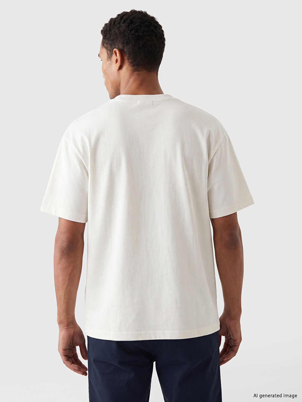 Crew Neck Slogan Printed Men's T-Shirt-3