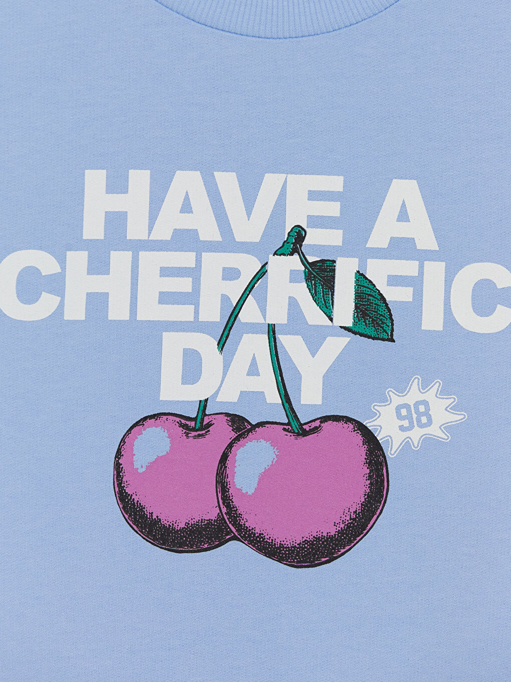 Mavi Bisiklet Yaka Baskılı Kız Çocuk Sweatshirt-2