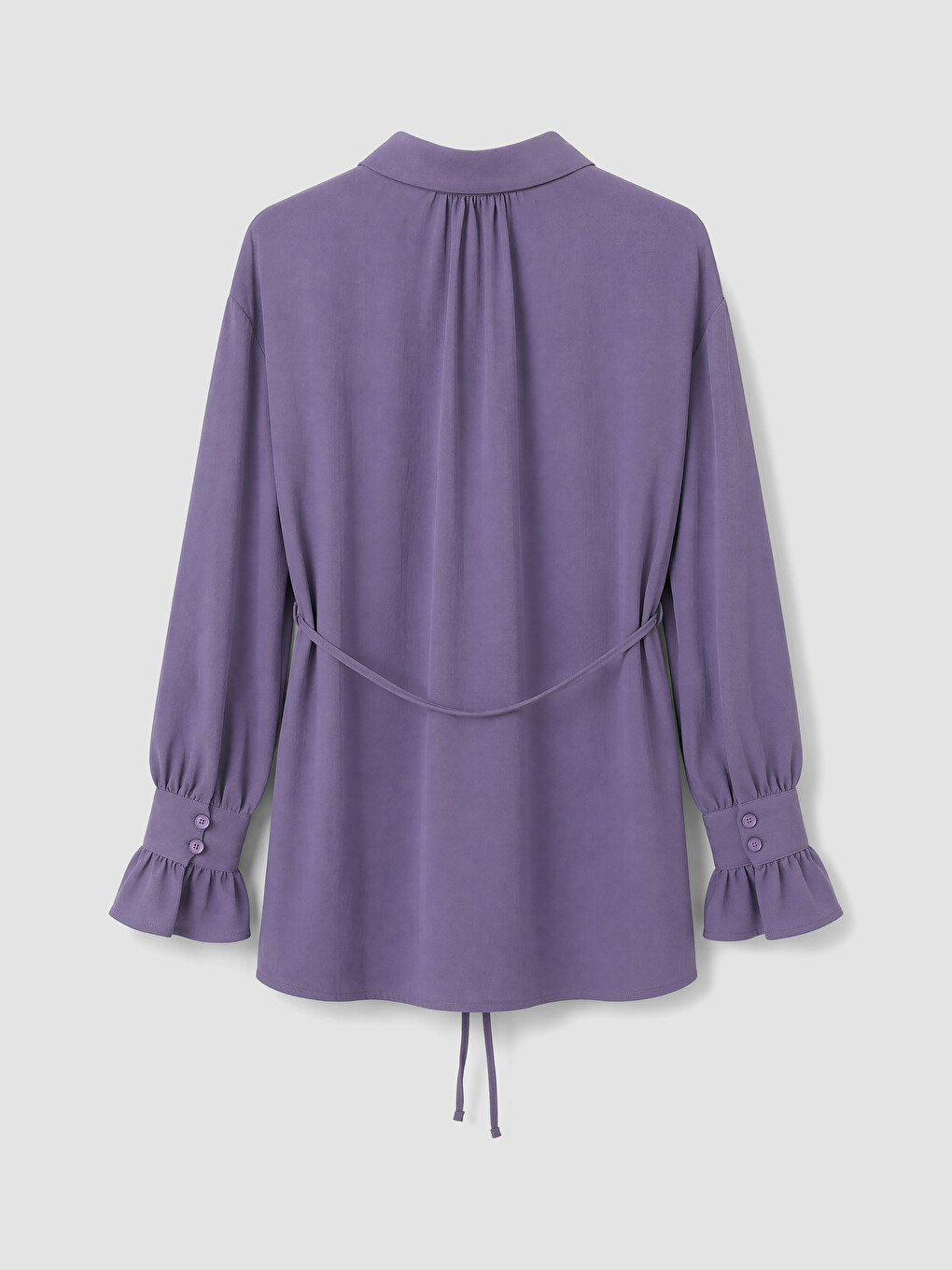 Lila Oversize Kadın Gömlek Tunik-2