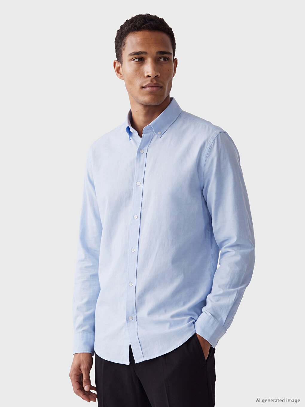 Mavi Regular Fit Keten Karışımlı Erkek Gömlek
