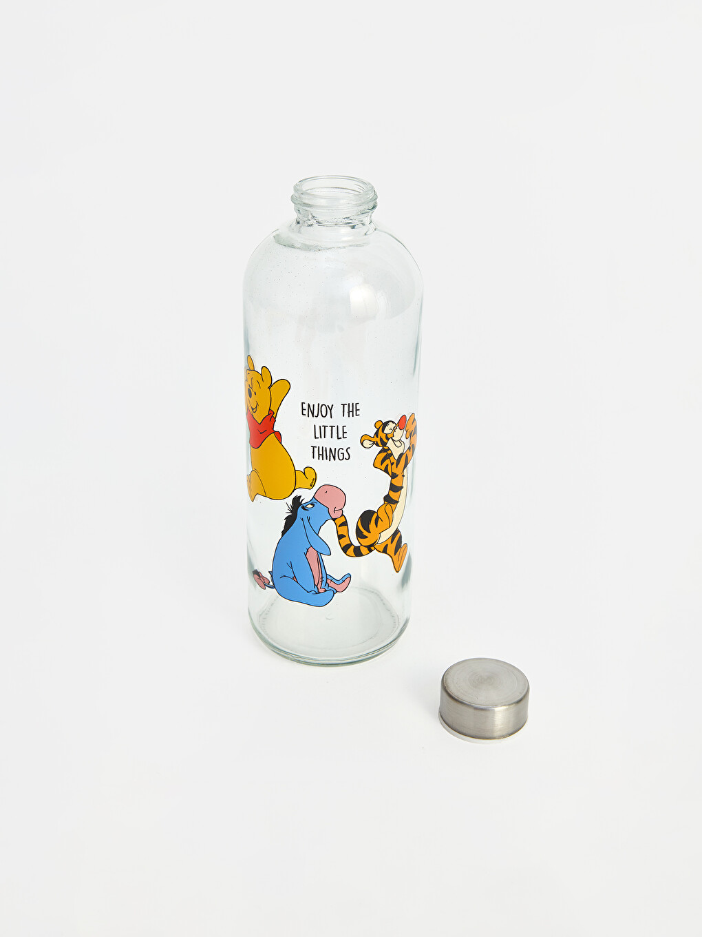 Karışık Winnie The Pooh Baskılı Cam Baş Ucu Sürahisi 1000 Ml-5