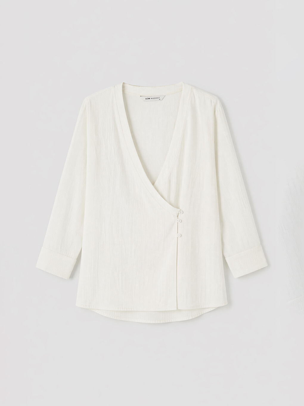 Ekru Kruvaze Yaka Kadın Kimono