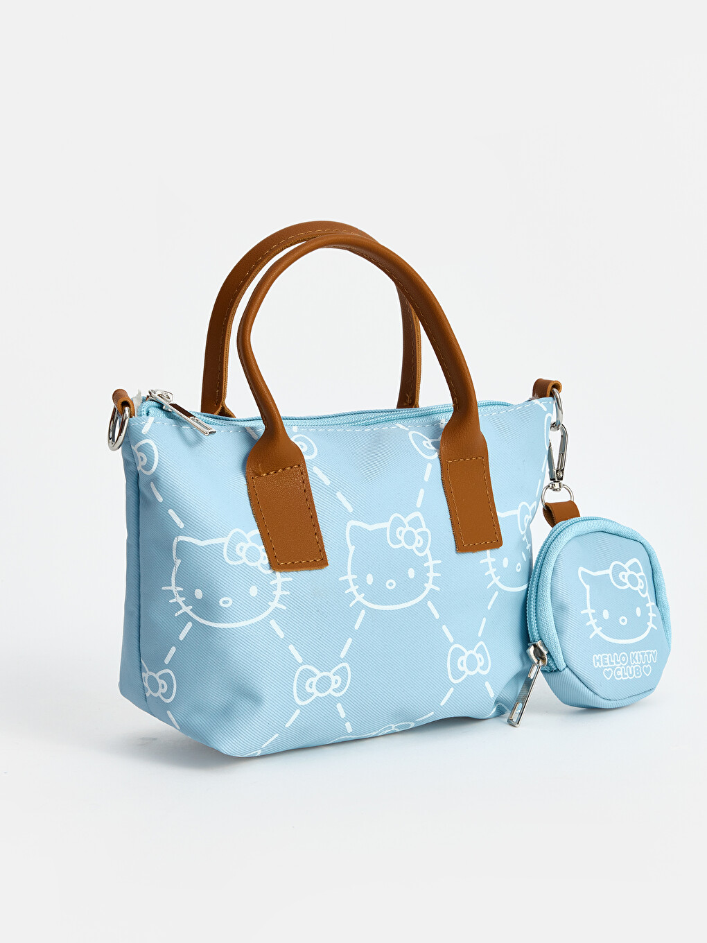 Mavi Hello Kitty Baskılı Kız Çocuk Omuz Çantası-1