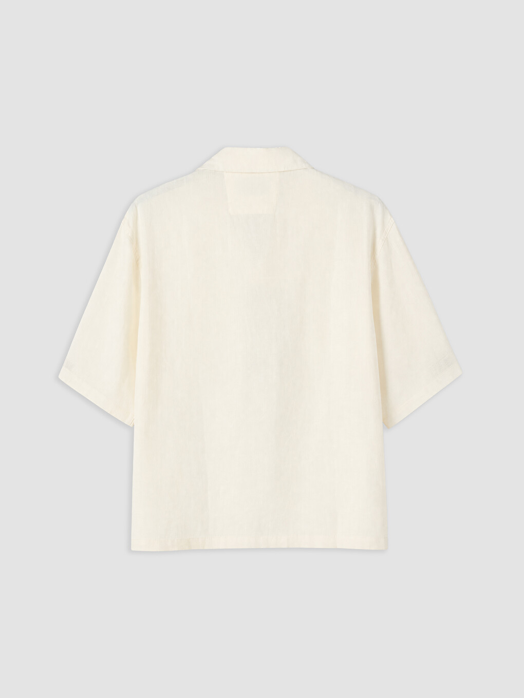 Ekru Regular Fit %100 Keten Erkek Gömlek-1