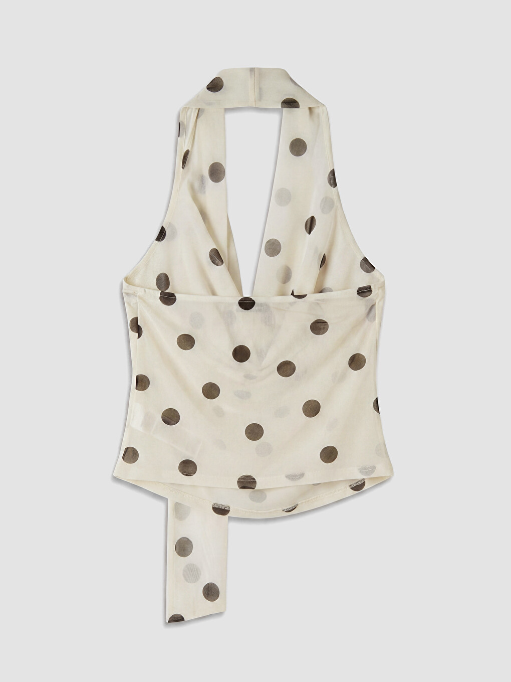 Bluza sa halter kragnom na tufnice sa detaljem marame-8