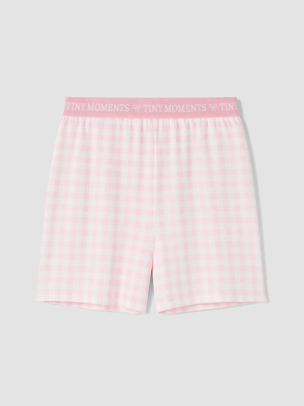Pembe Beli Baskılı Kareli Kız Çocuk Pijama Altı
