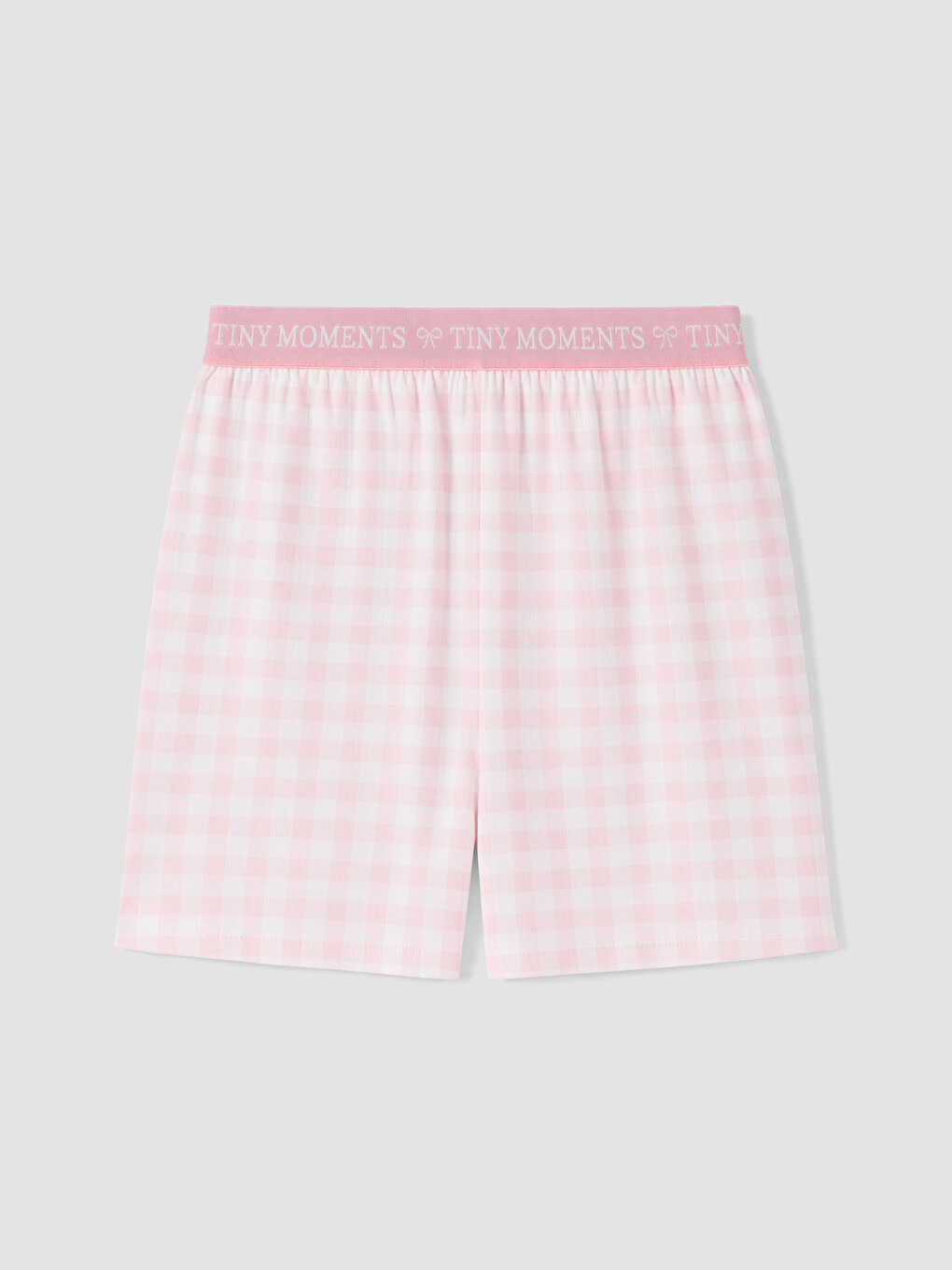 Pembe Beli Baskılı Kareli Kız Çocuk Pijama Altı-2