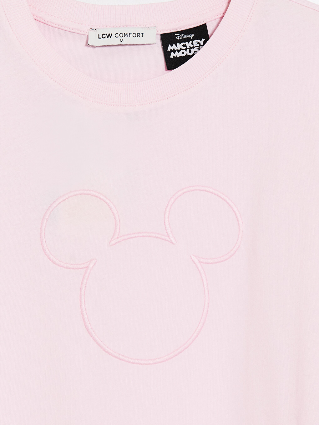 Pembe Minnie Mouse Nakışlı Kadın Tişört-2