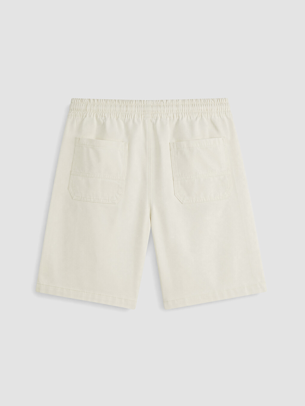 Gri Relax Fit Gabardin Erkek Şort-2