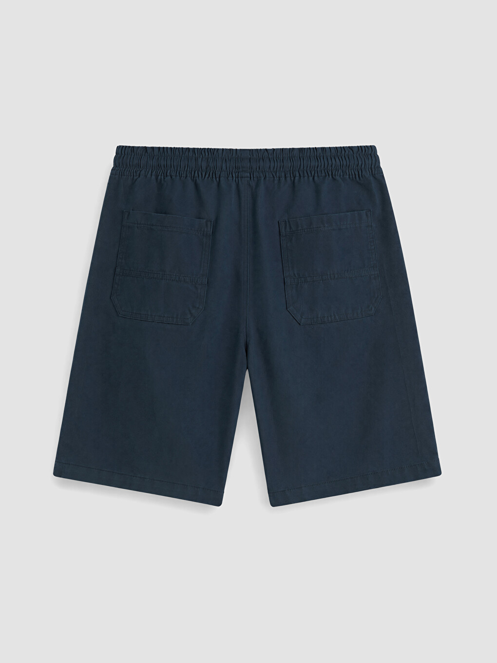 Lacivert Relax Fit Gabardin Erkek Şort-2